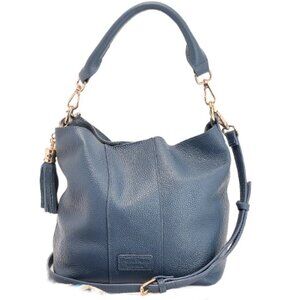 Pom Pom London Lambeth Leather Convertible Bucket Bag  0362